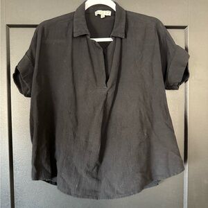 Black Short Sleeve Blouse